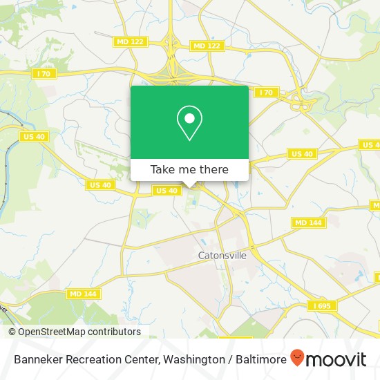 Mapa de Banneker Recreation Center, 5801 Old Frederick Rd