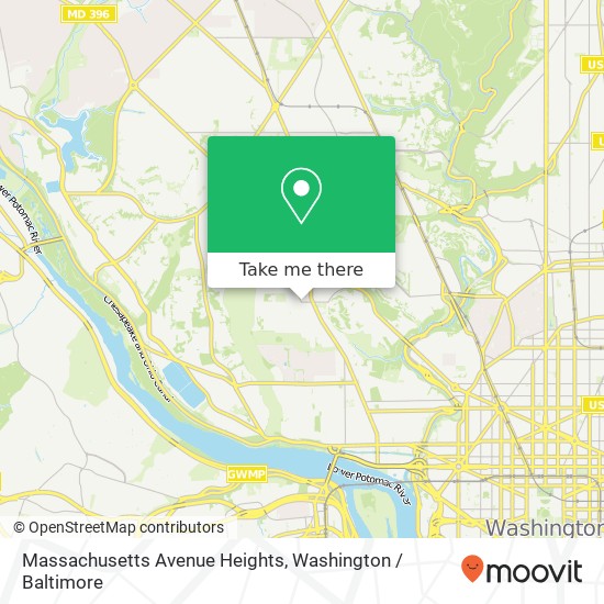 Massachusetts Avenue Heights map