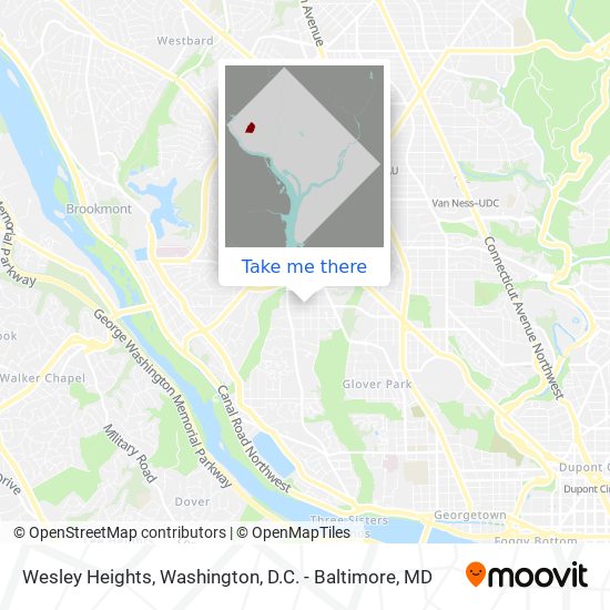 Mapa de Wesley Heights