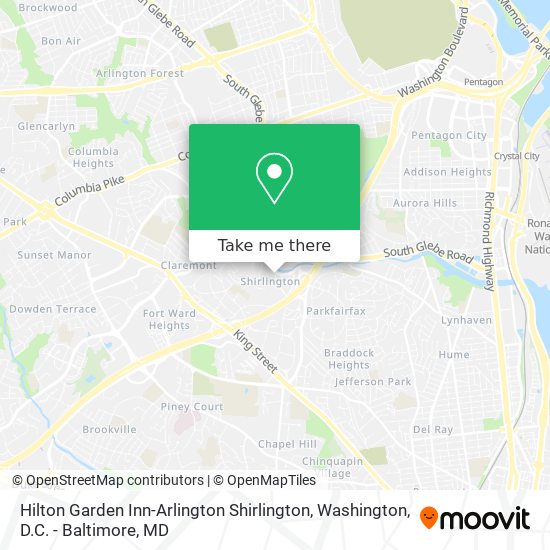 Mapa de Hilton Garden Inn-Arlington Shirlington