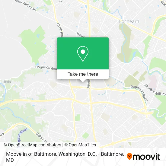 Moove in of Baltimore map