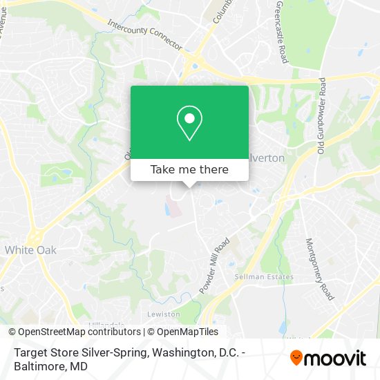 Mapa de Target Store Silver-Spring