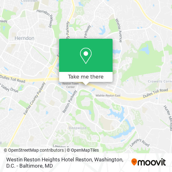 Mapa de Westin Reston Heights Hotel Reston