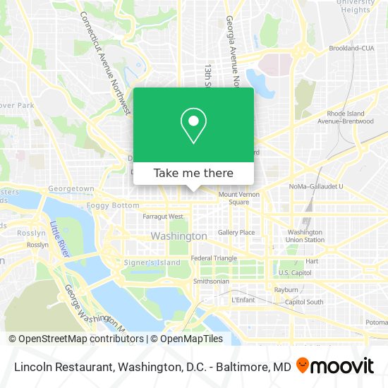 Mapa de Lincoln Restaurant