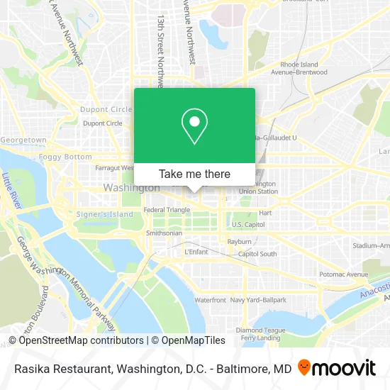 Rasika Restaurant map