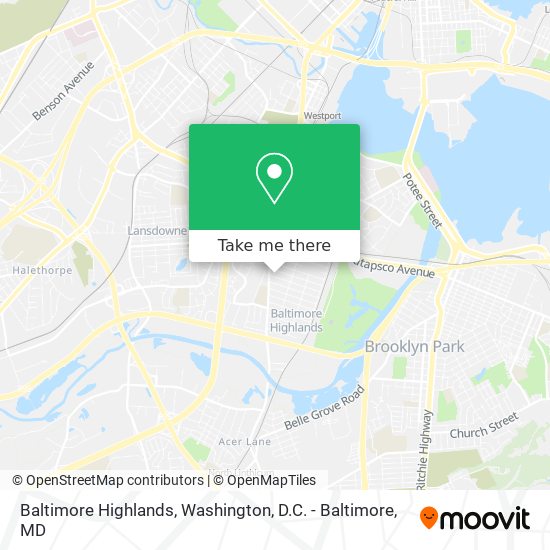 Baltimore Highlands map