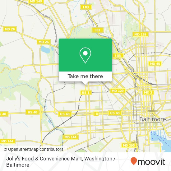 Mapa de Jolly's Food & Convenience Mart, 1500 N Monroe St