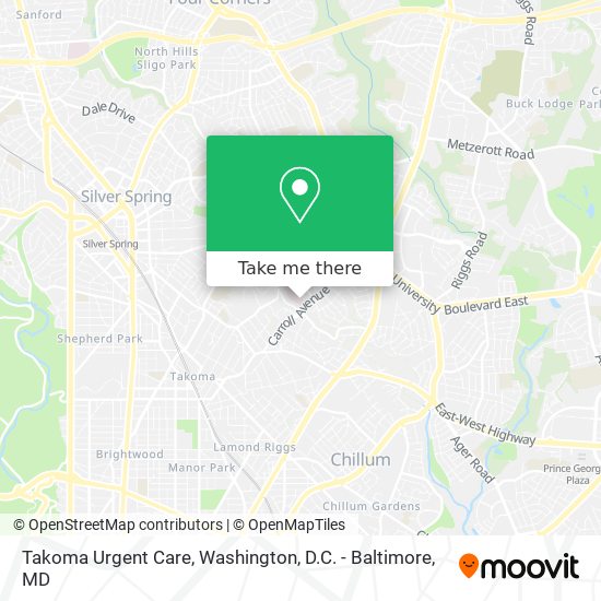 Takoma Urgent Care map