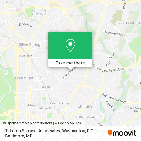 Mapa de Takoma Surgical Associates