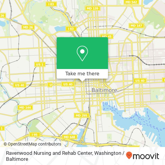 Mapa de Ravenwood Nursing and Rehab Center, 501 W Franklin St
