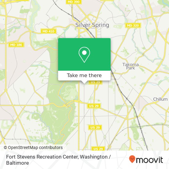Mapa de Fort Stevens Recreation Center, 1399 Van Buren St NW