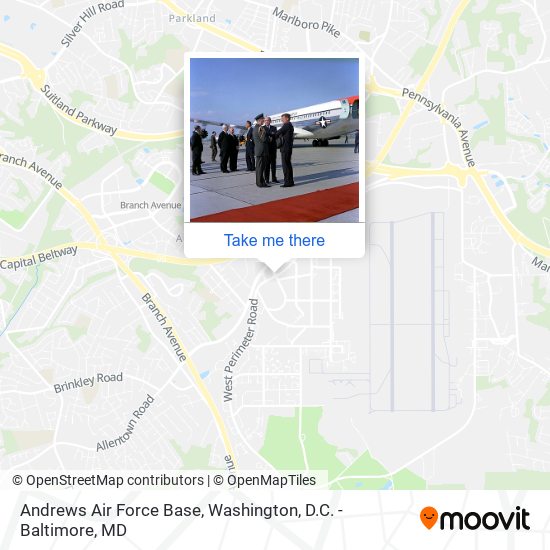 Mapa de Andrews Air Force Base