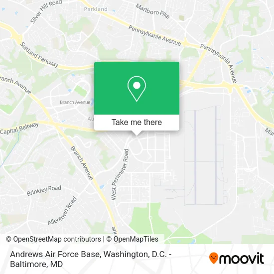 Mapa de Andrews Air Force Base