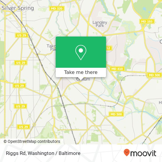 Mapa de Riggs Rd, Hyattsville (LANGLEY PARK), MD 20783