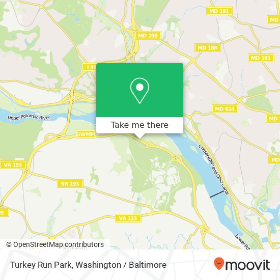 Turkey Run Park, George Washington Memorial Pkwy map