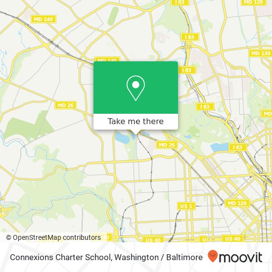 Mapa de Connexions Charter School, 2801 N Dukeland St