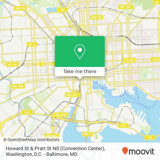 Mapa de Howard St & Pratt St NS (Convention Center)