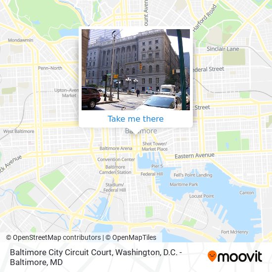Baltimore City Circuit Court map