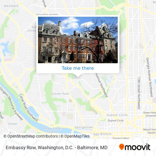 How to get to Embassy Row in Washington by Bus or Metro