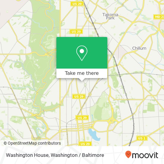 Mapa de Washington House, 4800 8th St NW