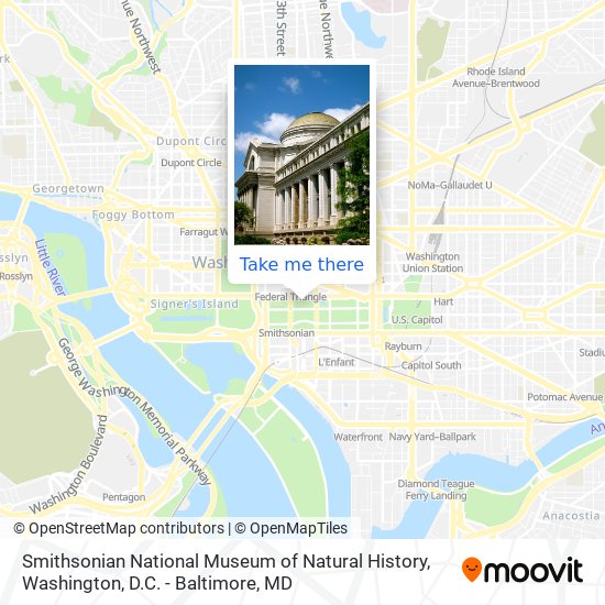 Mapa de Smithsonian National Museum of Natural History