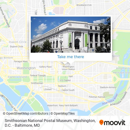 Smithsonian National Postal Museum map