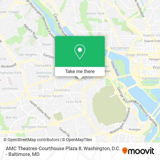Mapa de AMC Theatres-Courthouse Plaza 8