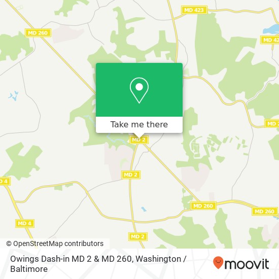 Owings Dash-in MD 2 & MD 260 map