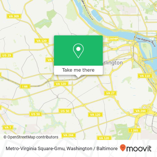 Mapa de Metro-Virginia Square-Gmu
