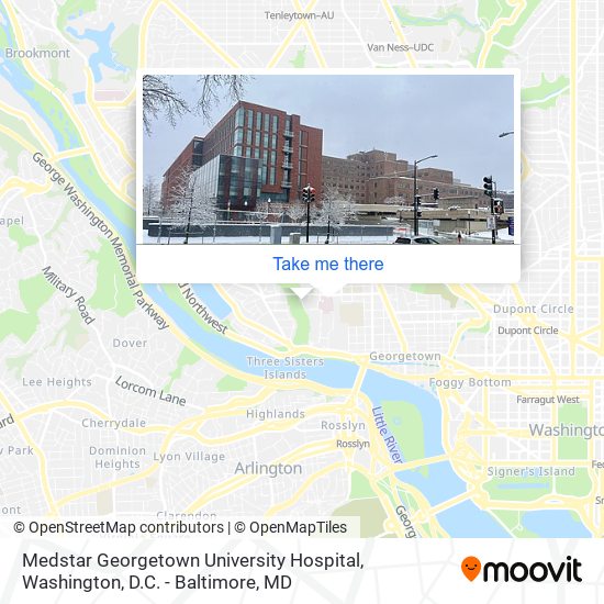 Mapa de Medstar Georgetown University Hospital