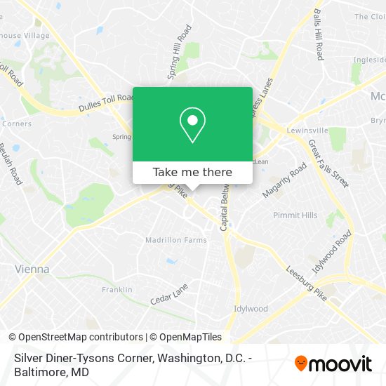 Silver Diner-Tysons Corner map