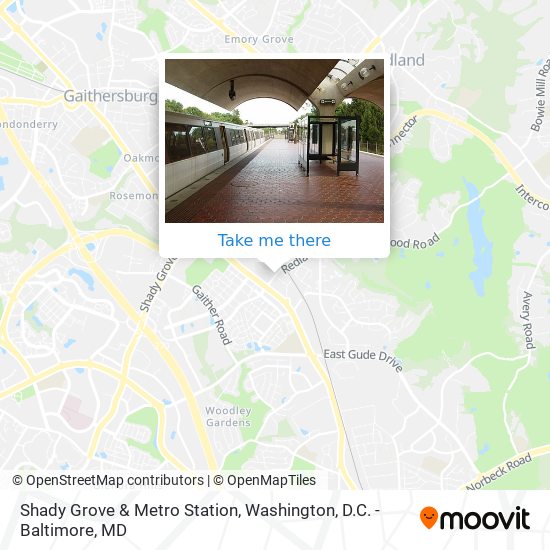 Shady Grove & Metro Station map