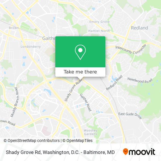 Mapa de Shady Grove Rd