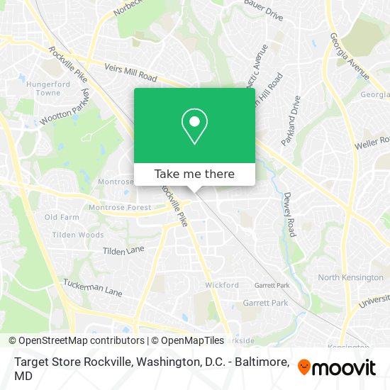 Mapa de Target Store Rockville