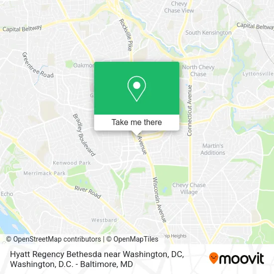 Mapa de Hyatt Regency Bethesda near Washington, DC