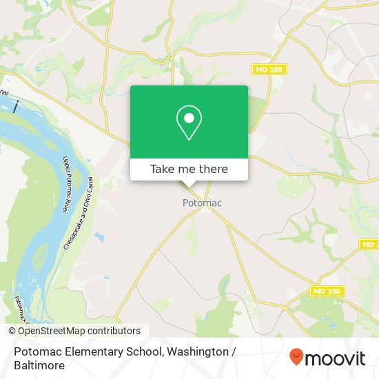 Potomac Elementary School, 10311 River Rd map