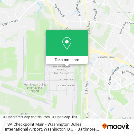 TSA Checkpoint Main - Washington Dulles International Airport map