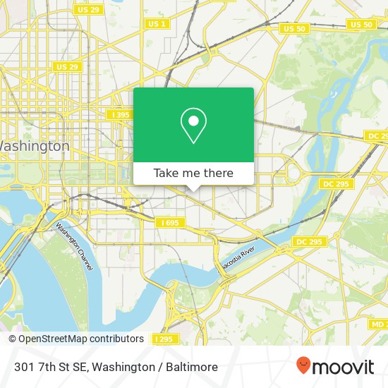 301 7th St SE, Washington, DC 20003 map