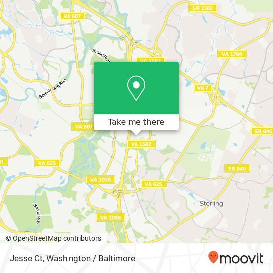 Mapa de Jesse Ct, Sterling, VA 20166
