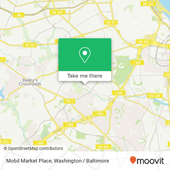 Mapa de Mobil Market Place, 4154 S Four Mile Run Dr