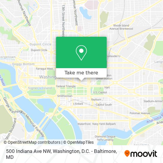 500 Indiana Ave NW map