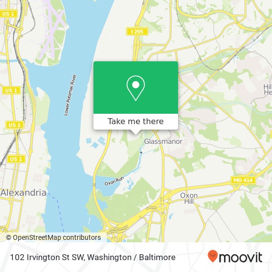 102 Irvington St SW, Washington, DC 20032 map