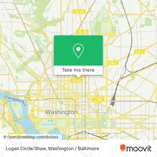 Mapa de Logan Circle/Shaw