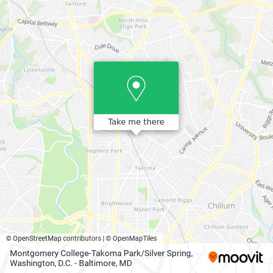 Montgomery College-Takoma Park / Silver Spring map