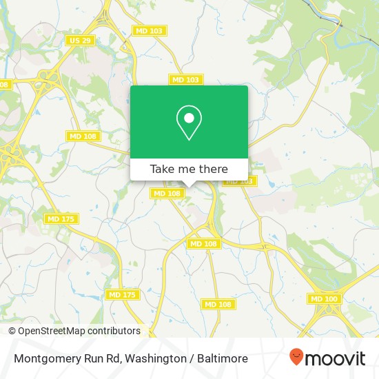 Mapa de Montgomery Run Rd, Ellicott City, MD 21043