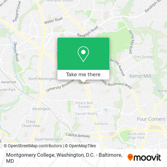 Mapa de Montgomery College