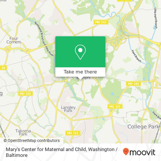 Mary's Center for Maternal and Child, 8908 Riggs Rd map