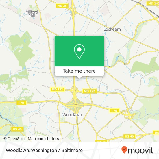 Mapa de Woodlawn