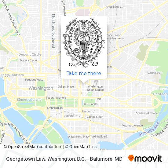 How to get to Georgetown Law in Washington by Bus, Metro or Train?