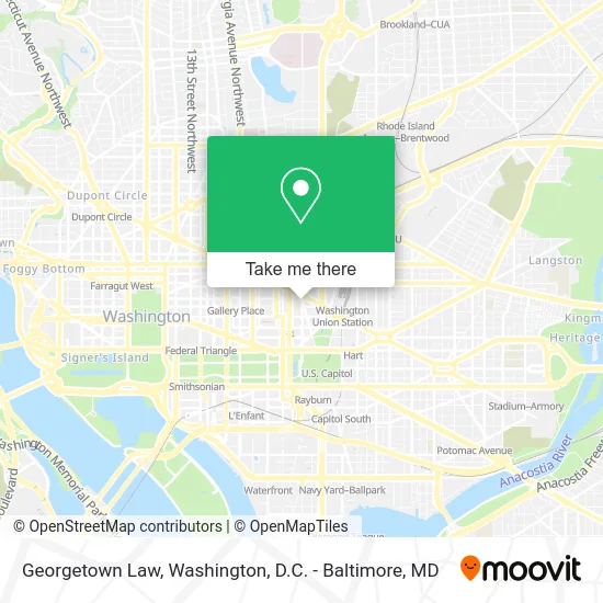 Georgetown Law map